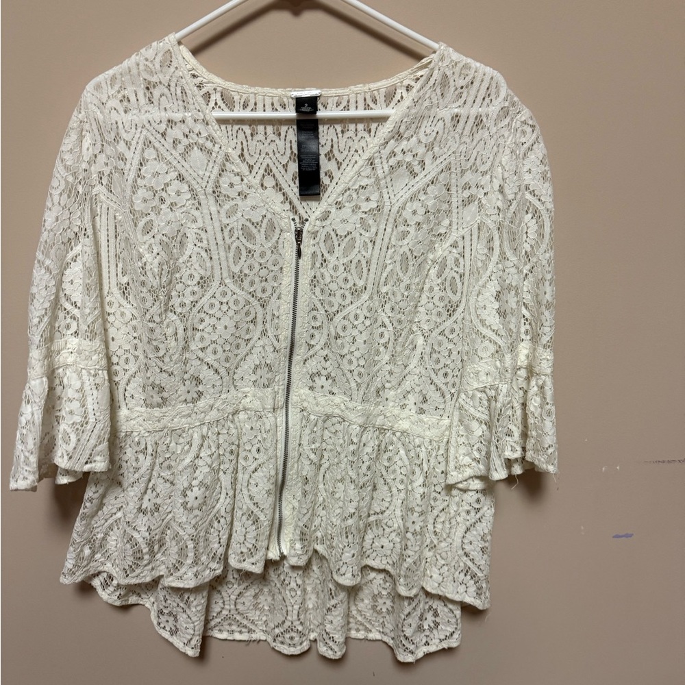Chico's Cream Lace Blouse
